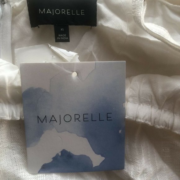 MAJORELLE New Love Jumpsuit White Belted Rayon S - Picture 5 of 6